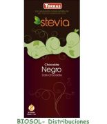 Chocolate STEVIA negro 60% cacao 100grs .