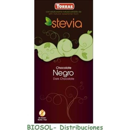 Chocolate STEVIA negro 60% cacao 100gr-TORRAS