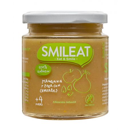 Potito Pera+Ciruela+ Pl&aacute;tano BIO 130gr SMILEAT