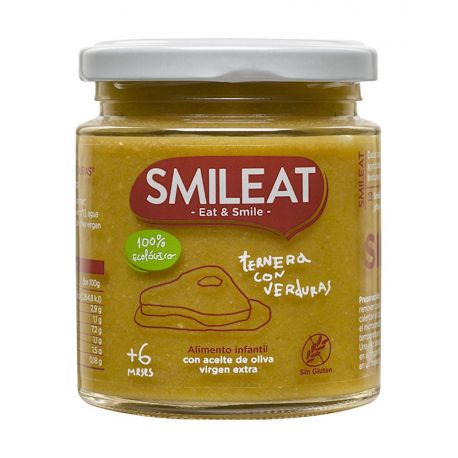 Potito Ternera con verduras BIO 230gr SMILEAT