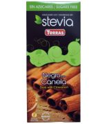 Chocolate STEVIA negro + Canela 125grs .