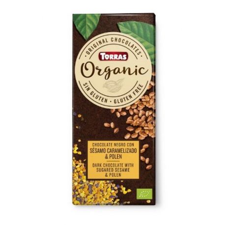 Chocolate BIO Negro SESAMO - POLEN 100gr TORRAS