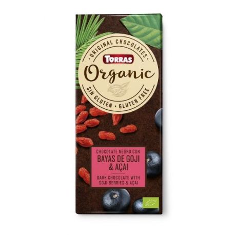 Chocolate BIO Goji y Aca&iacute; (Negro) 100gr TORRAS