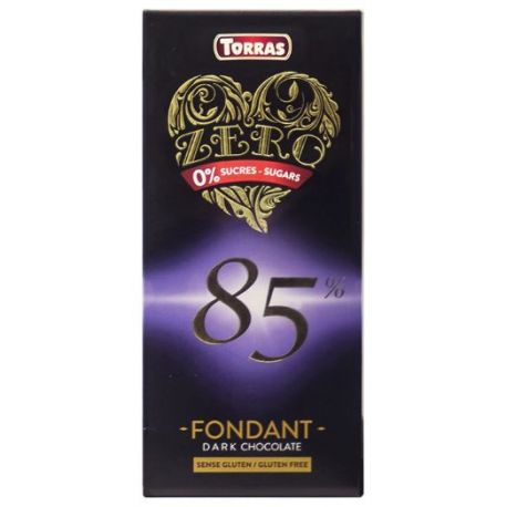 Chocolate ZERO Negro 85% cacao 100 gr TORRAS