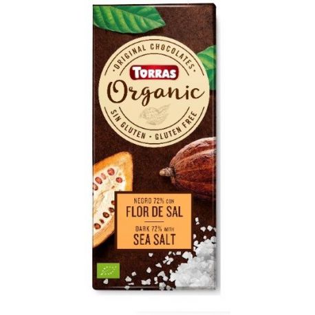 Chocolate BIO Negro 70% Flor de Sal 100gr TORRAS