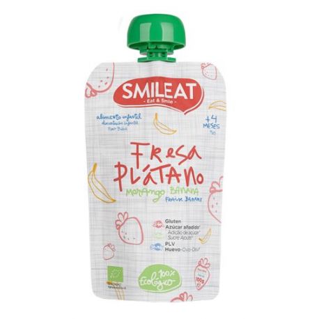 Postres bebible de fresa+Platano 100gr SMILEAT