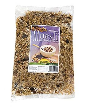 Muesli crujiente frutos secos 750 gr .