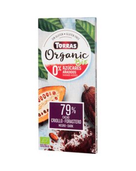 Chocolate BIO 79%Negro Cacao Griollo s/a 100gr TORRAS