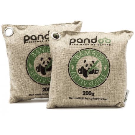 Ambientador natural carbon activo 2x200gr PANDOO