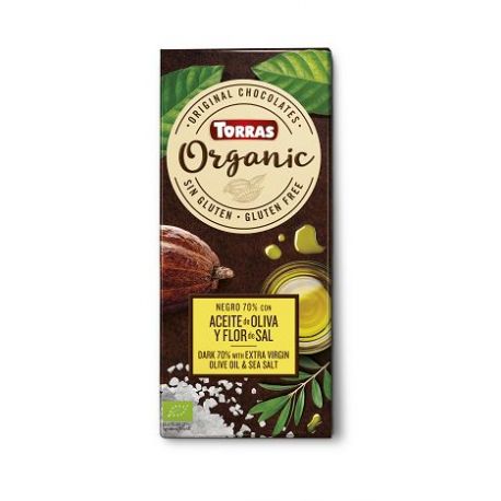 Chocolate BIO 70% Cacao Aceite oliva+sal 100gr TOR