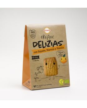 Txiki Delizias de Espelta naranja y vanilla BIO 45gr BIODARMA