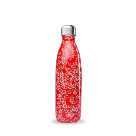 Botella. FLORES ROJO 500ml Isotermica Acero InoxQ