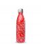 Botella Isotermica Acero Inox. Flores rojo 500ml