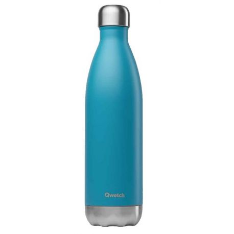 Botella Isotermica Acero Inox.750ml TURQUESA QWET