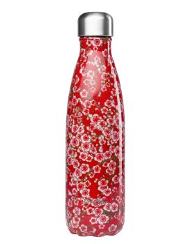 Vaso Isotermica Acero Inox. FLORES ROJO 470 ml QWETCH