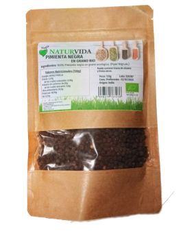 Pimienta Negra Grano Bio 125 GR - NATURVIDA