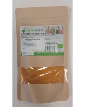 Curcuma + Pimienta Negra polvo BOLSA Bio 150 GR - NATURVIDA