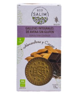 Galleta de Avena - almendra y cacao BIO - Vegan- S/G 135gr ECOSALIM