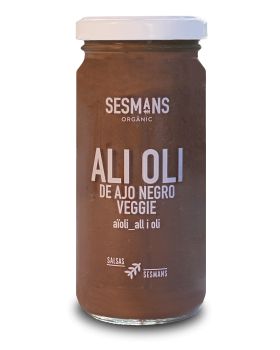 Salsa de Alioli AJO NEGRO vegana BIO 240grs. Sesmans