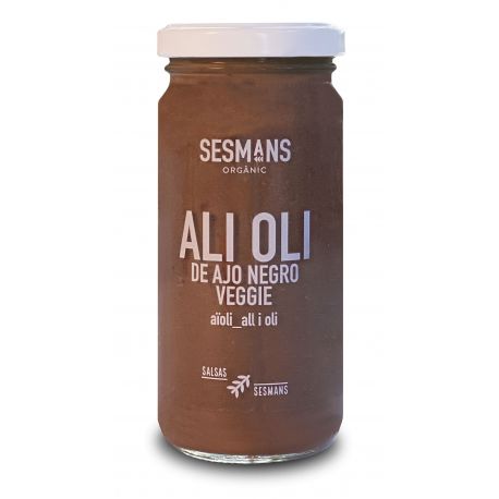 Salsa de Alioli AJO NEGRO vegan BIO 240gr-SESMANS