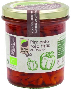 Piquillo Rojo Tiras BIO 355ML ASADO LEÑA TERRA VERDE