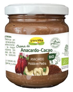 Crema de Anacardo Cacao BIO 175gr. GRANOVITA Crema de Anacardo Cacao BIO 175gr. GRANOVITA