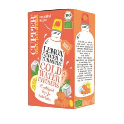 Infusion fria de lim&oacute;n, jengibre y curcuma 10 bolsitas BIO CUPPER