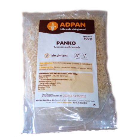 Panko pan rallado estilo japon&eacute;s 300gr S/GLU-ADPAN
