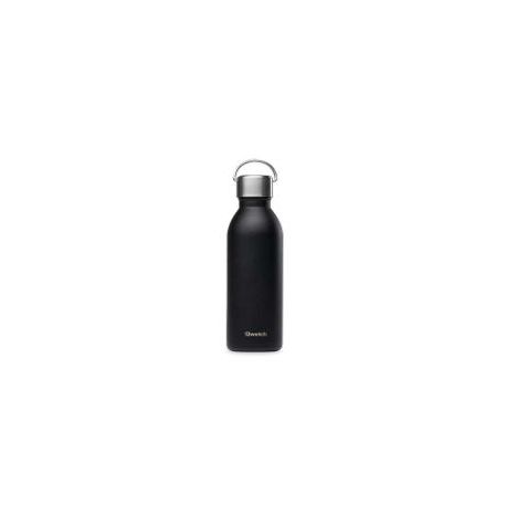 Botella 600 ml con ASA Isotermi NEGRA Inox QWETCH