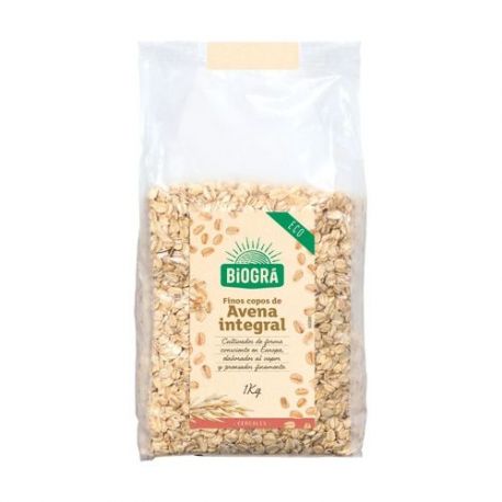 Copos de Avena finos integrales 1kg BIOGRA