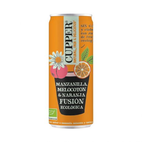 Bebida manzanilla+melocot&oacute;n+naran 250ml BIO CUPPER