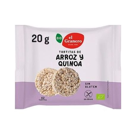 Tortas ARROZ 2 unid+QUINOA S/Gl BIO 20 gr GRANERO