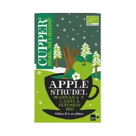 Infusi&oacute;n MANZANA Y CANELA BIO 20 bolsas CUPPER