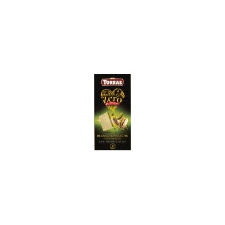 Chocolate ZERO Blanco con Pistacho S/A 100g-TORRA