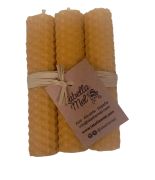 Vela pack 6 unid 10 x 2 cm Cera de Abeja L&acute;ABELLA