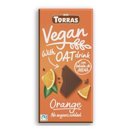 Chocolate VEGANO - B, Avena+Naranja 100 gr-TORRAS
