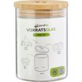 Bote 1300 ml Vidrio con tapa de madera bambu-PANDO
