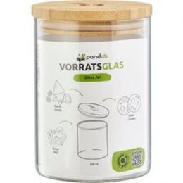 Bote 1300 ml Vidrio con tapa de madera bambu-PANDO